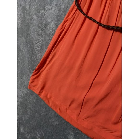 MOSSIMO SUPPLY 100% Rayon Women Peach Mini Dress Belted Casual MEDIUM(8-10) - Picture 7 of 10